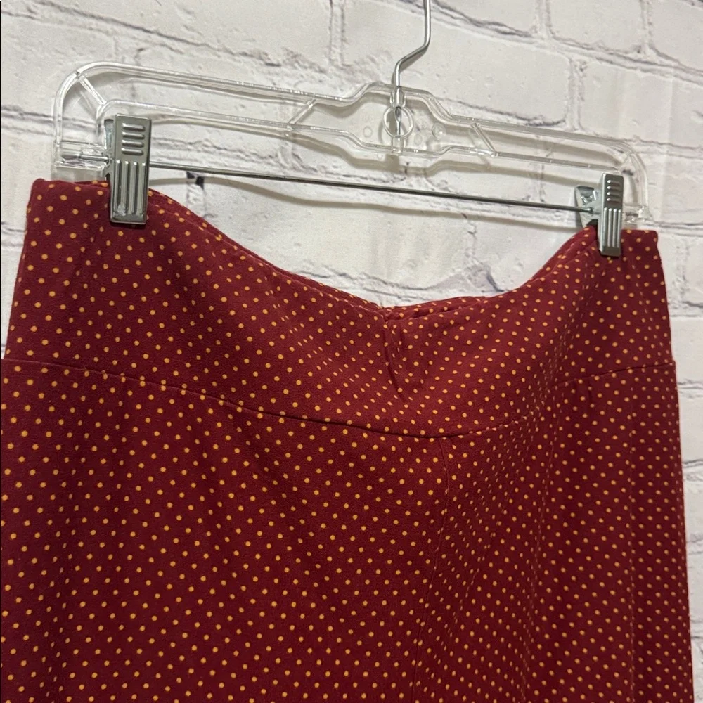 LuLaRoe TC Rust & Mustard Polka Dot Comfy Buttery Soft Legging - Picture 6 of 8